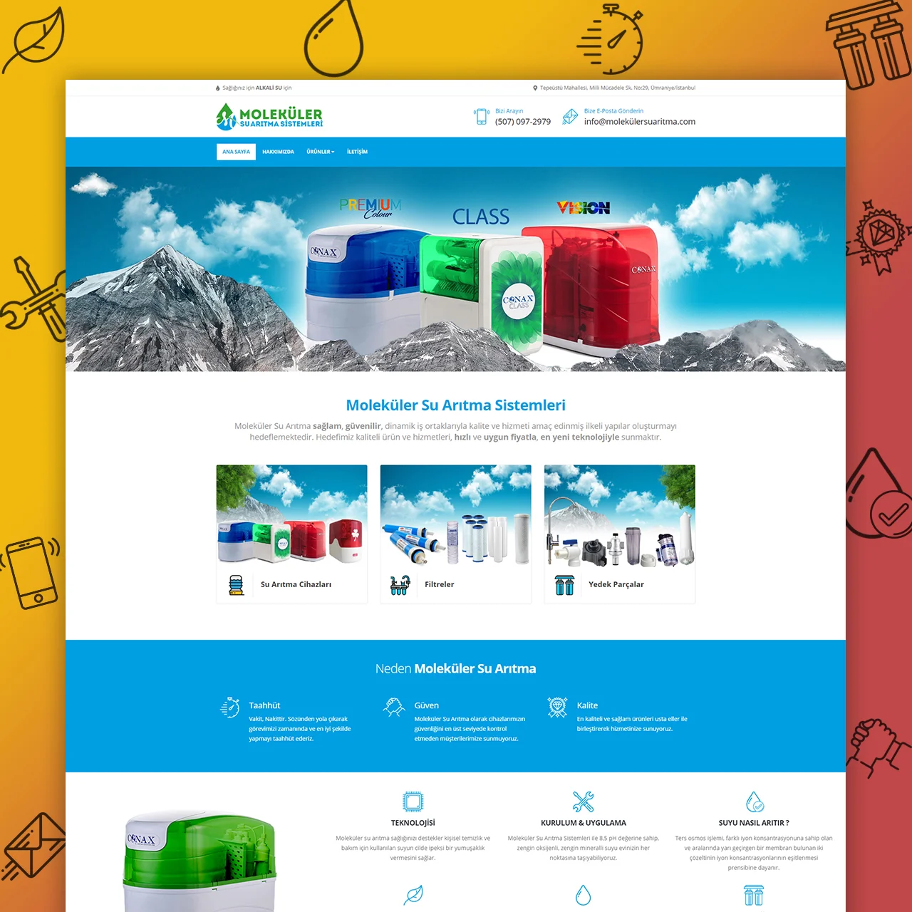 Moleküler Su Arıtma, Web Tasarım, E-Ticaret, Google SEO ve SanalPos Entegrasyonu